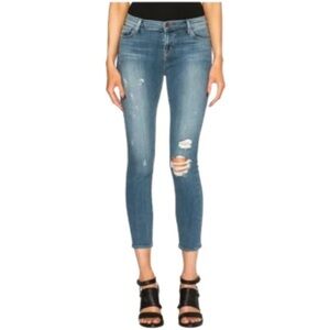 J Brand 835 Mid-Rise Capri Skinny Pulse Stretch Jeans 27